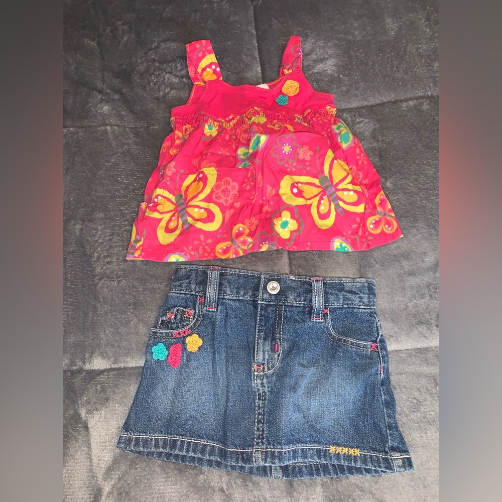 NWOT Sonoma Baby Girl Skirt Set